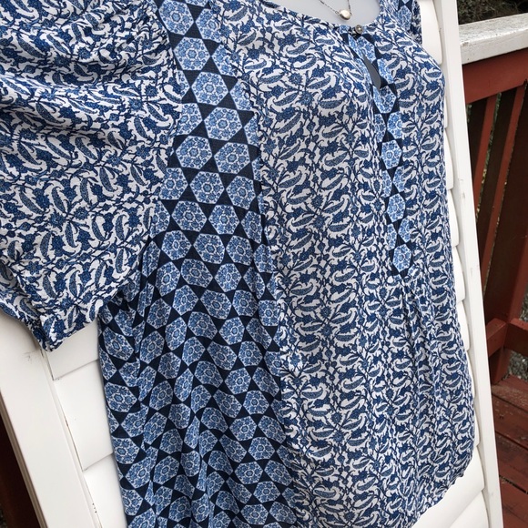 Lucky Brand Women's Blue Floral Blouse - Picture 6 of 11